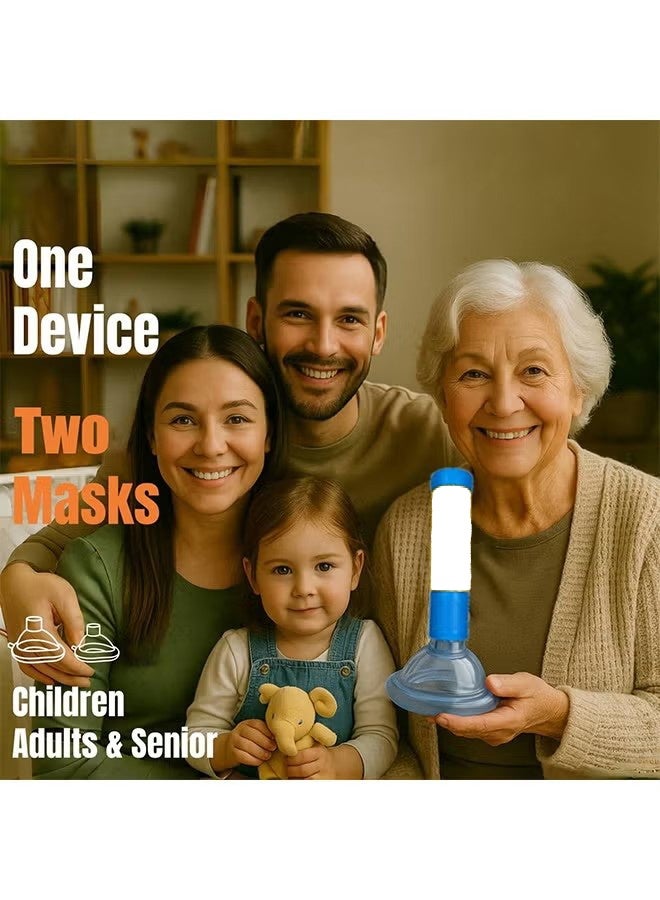 JS Children's and Adult Suffocation Rescue Devices with 1 Large and 1 Small Mask Breathing Trainer, Portable Emergency Suffocation Device Artificial Heart-Lung Device - Image 5