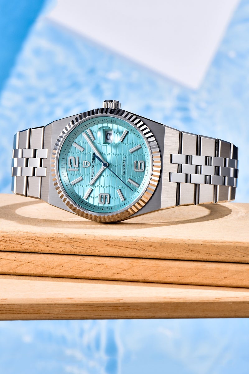 باغاني ديزاين 2025 جديد الرجال التلقائي ساعات آلية ، 40.5 مللي متر إطار من الفولاذ المقاوم للصدأ ، مضيئة الأيدي ، يوميا مقاوم للماء ، عالية الجودة الاصطناعية الياقوت سطح الزجاج ، الفاخرة الرجال ساعة أنيقة - Image 4