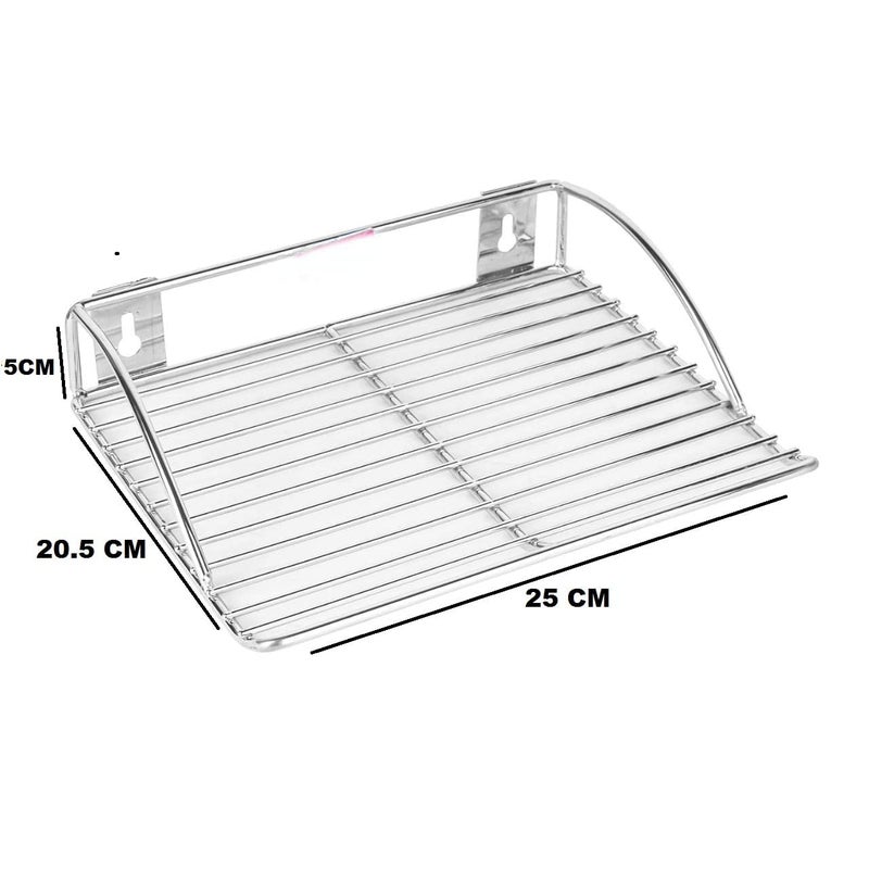 TechSrmaji Steel Setup Box Stand, WiFi Router Holder Steel Wall Shelves, Setup Box for Home, Stylish TV Cabinet Living Room FurnitureWall Shelf Rack, Router Wall Mount (Pack of 2) - Image 4