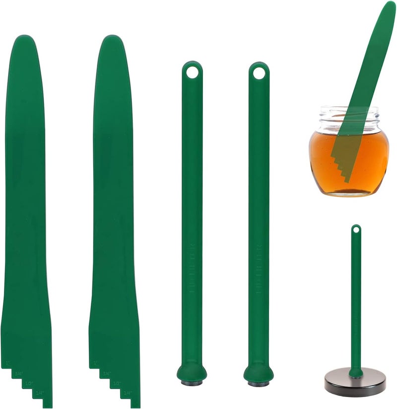 Catcan 4 PCS Canning Tools and Equipment Include 2 Pack Canning Magnetic Lid Lifter with 2 Pack Canning Bubble Popper Heat Resistant Home Easy Canning Kits (Green) - Image 1