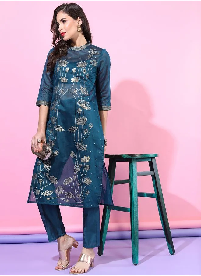 Vishudh Women Printed Kurta with Inner by Styli