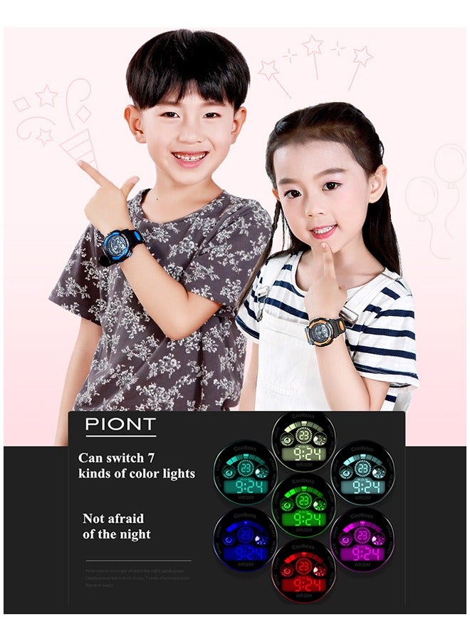 Coobos Kids Watch Water Resistant Rubber Digital Boys Watch Black  - Image 5