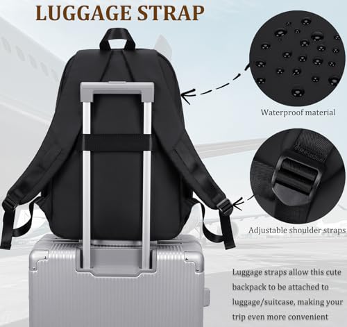 JIANYA Laptop Backpack for College Women Travel Backpack Big Student School Bag, Water Resistant Fits 15.6" Notebook - Image 4
