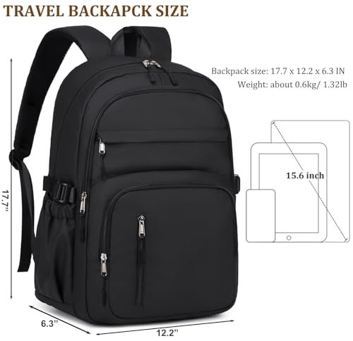 JIANYA Laptop Backpack for College Women Travel Backpack Big Student School Bag, Water Resistant Fits 15.6" Notebook - Image 5