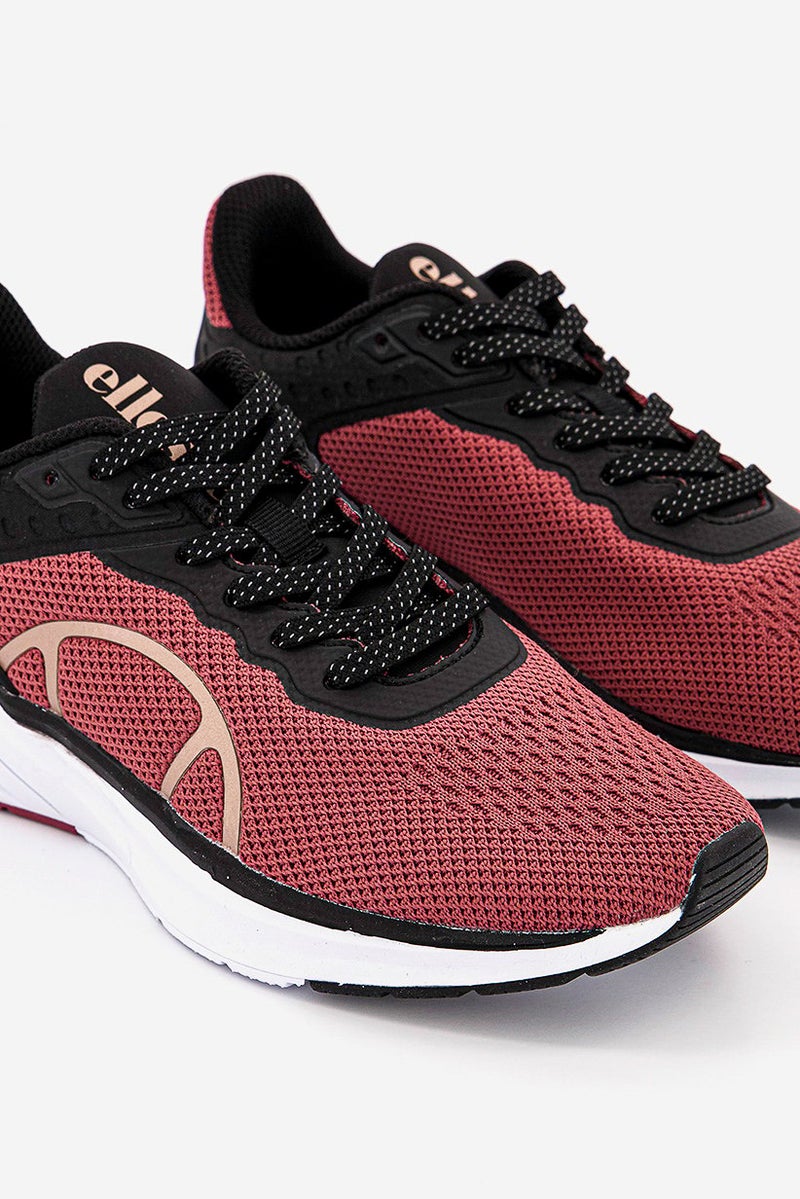 Ellesse Women Oran Runner Lace-Up Shoes, Dark Red - Image 3