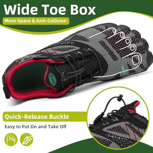 SAGUARO Womens Mens Barefoot Shoes Minimalist Trail Runner Wide Toe Box Zero Drop Outdoor Cross Training Shoe - Image 2