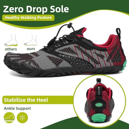 SAGUARO Womens Mens Barefoot Shoes Minimalist Trail Runner Wide Toe Box Zero Drop Outdoor Cross Training Shoe - Image 3