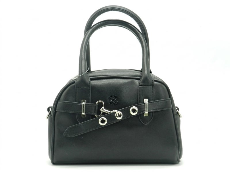 Fourteen Women's Faux Leather Satchel Bag - Black - Image 1