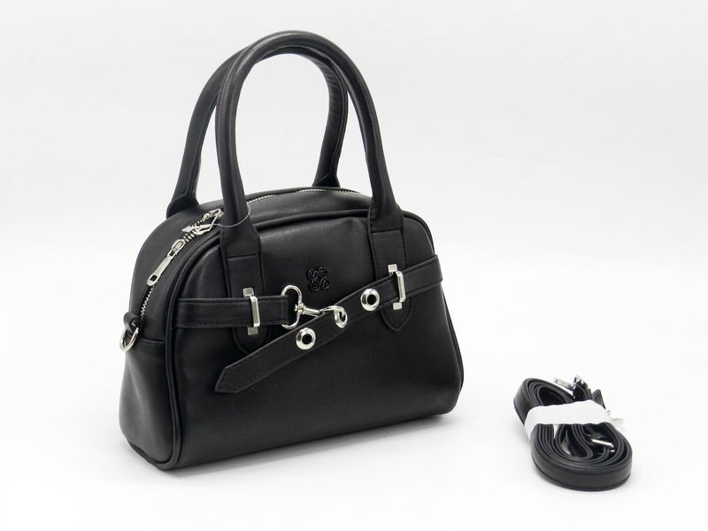 Fourteen Women's Faux Leather Satchel Bag - Black - Image 4