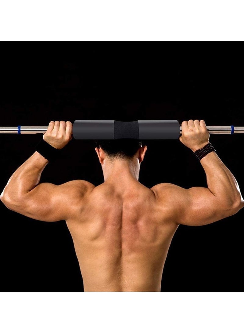 KUYING Barbell squat Pad Neck, shoulder and back protector foam pad for use Weightlifting, squat, lunge squat, hip press, standard Olympic Barbell accessory with 2 seat belts, black - Image 5