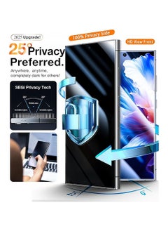 SNBFA 2 Pack Samsung Galaxy S25 Ultra Privacy Screen Protector Tempered Glass,Anti-Spy,Fingerprint Unlocking,Full Coverage,S25 Ultra Accessories,Case Friendly,Easy Installation  - Image 2