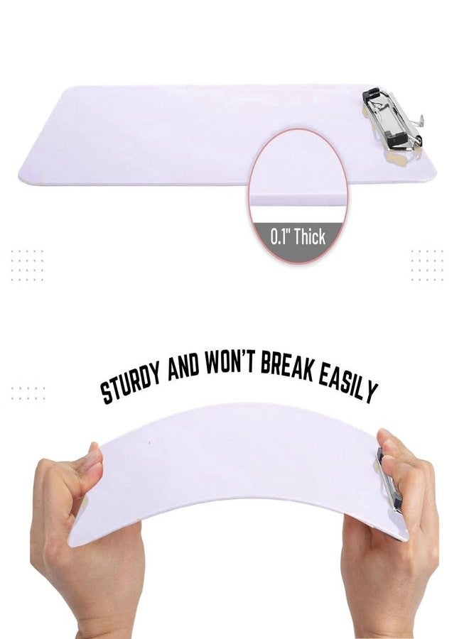 Bambalio Plastic 14 x 9.7 Clipboard Writing Pad Clipboards Drawing/Writing/Clipboard with Clip | Sturdy, Lightweight for Office, School, College, White (Semi Transparent) - Image 4