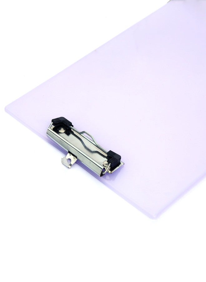 Bambalio Plastic 14 x 9.7 Clipboard Writing Pad Clipboards Drawing/Writing/Clipboard with Clip | Sturdy, Lightweight for Office, School, College, White (Semi Transparent) - Image 5