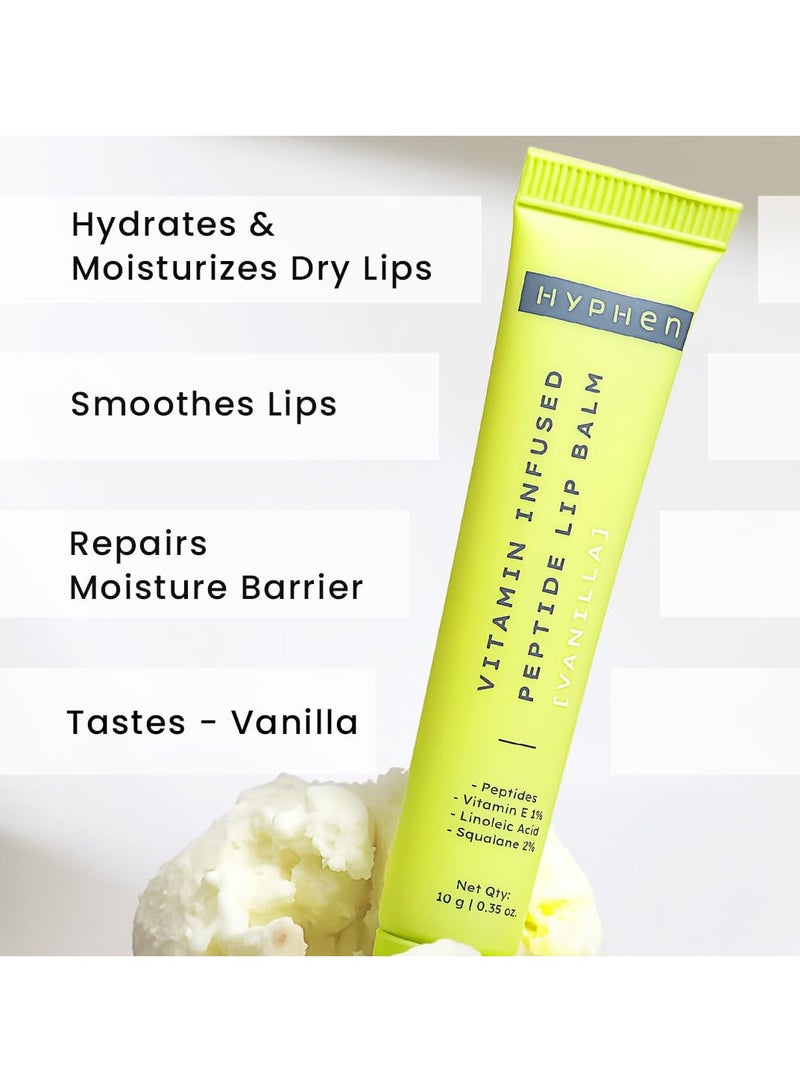 HYPHEN Vitamin Infused Peptide Lip Balm - Vanilla for Dry & Chapped Lips | Hydrating & Moisturizing Lip Balm for Men & Women | Lip Balm for Dark Lips | Smoothen Lips & Repair Moisture Barrier | Hyphen | Hyphen Products | Vegan, SLS & Parabens Free | 10 gm - Image 3