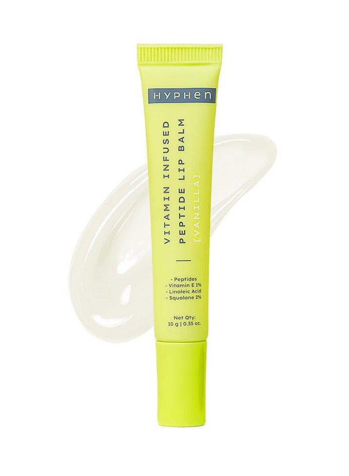 HYPHEN Vitamin Infused Peptide Lip Balm - Vanilla for Dry & Chapped Lips | Hydrating & Moisturizing Lip Balm for Men & Women | Lip Balm for Dark Lips | Smoothen Lips & Repair Moisture Barrier | Hyphen | Hyphen Products | Vegan, SLS & Parabens Free | 10 gm - Image 1