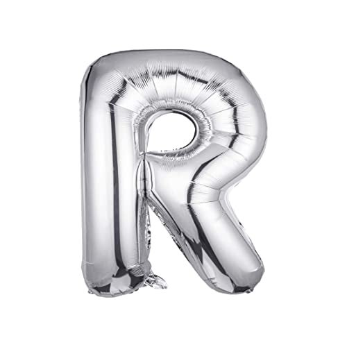 JUST PARTY Silver Letters Alphabets Foil Balloons for Birthday/Anniversary/Bachelorette/Wedding/Farewell & Other Ocassions, Make Your Own Custom Phrase - Image 1