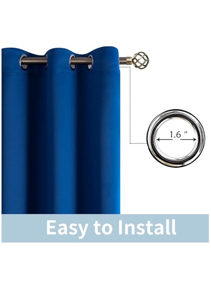 Intex Curtains House Intex Curtains House Luxury Blackout Curtains-Steel Grommets-Thermal Insulated Fabric-For Room Darkness - 1 Panel  - Image 3