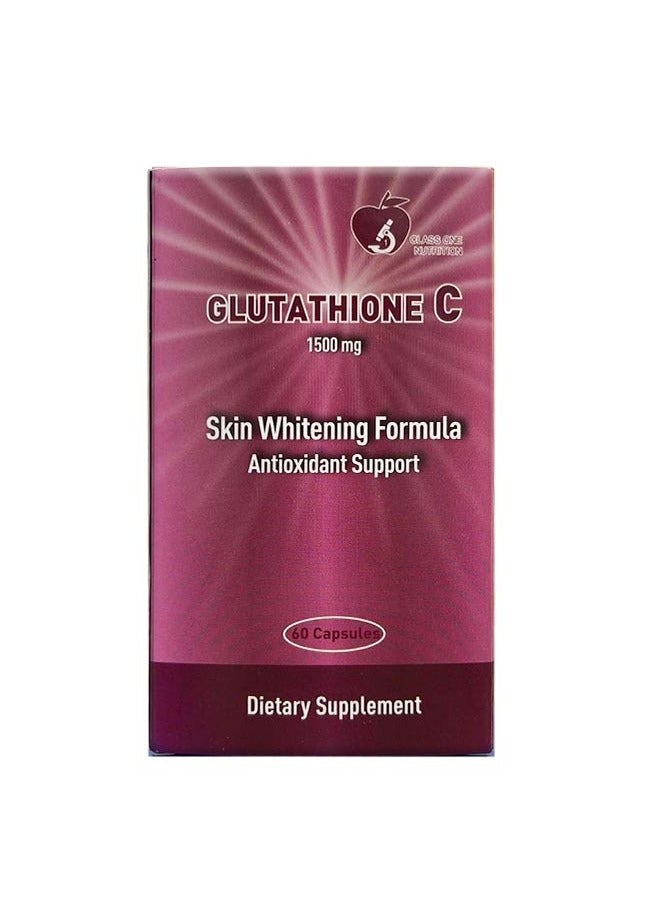 Miami Glutathione C 1500 Mg Skin Whitening Formula Antioxidant Support Capsules 60'S - Image 1
