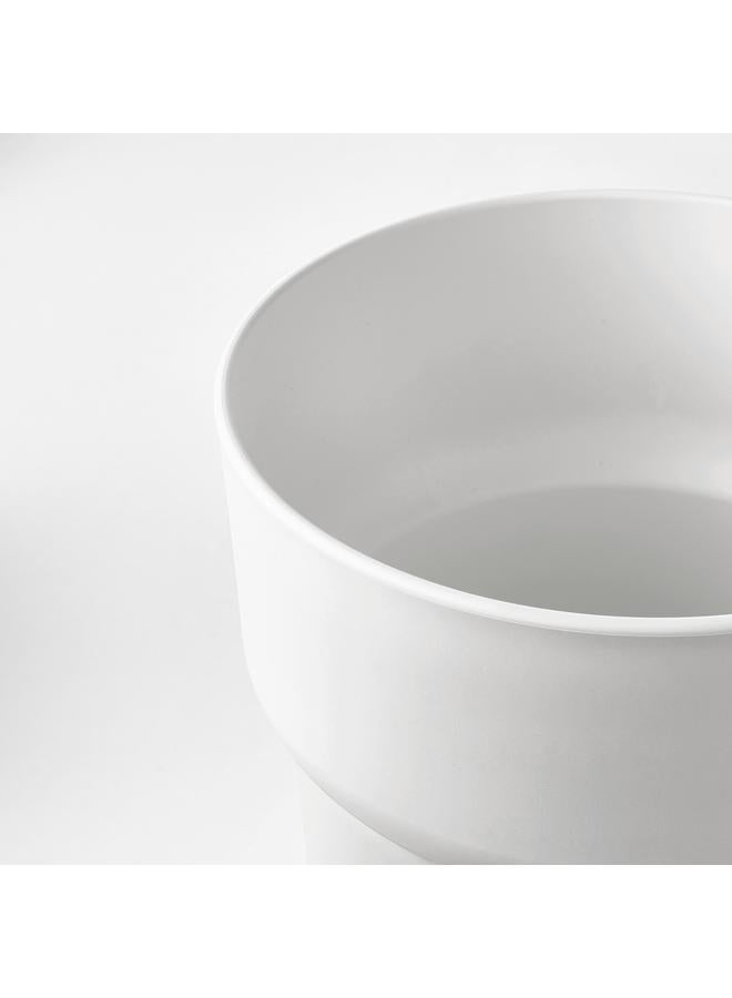 erorex Plant Pot, In/Outdoor White, 24 Cm - Image 5