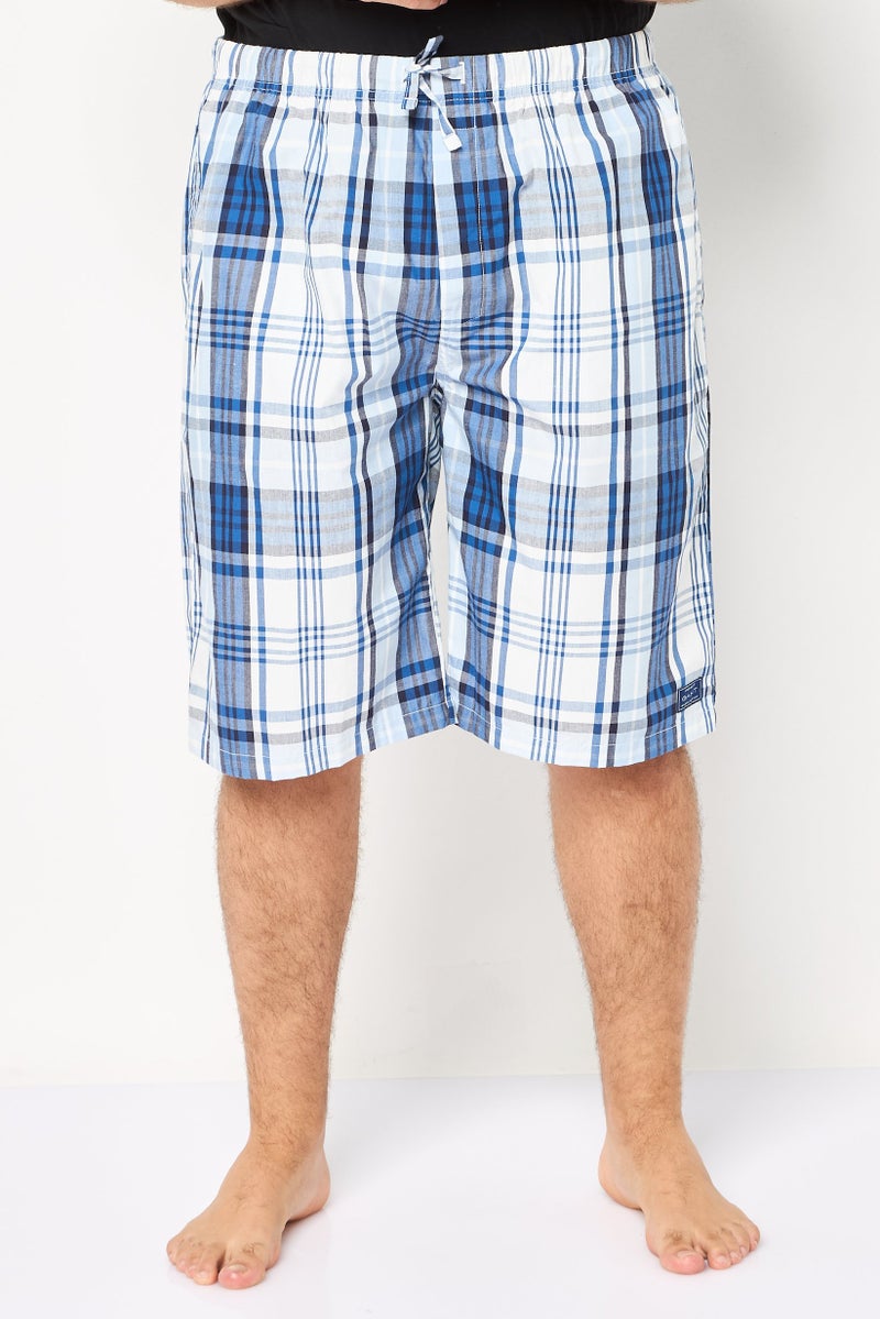 GANT Men Drawstring Checkered Pyjama Shorts, Multicolor - Image 1