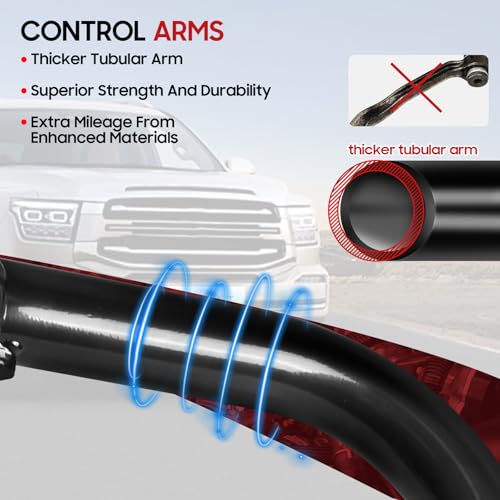 Autoptzxd 2-4" Front Upper Control Arms w/Ball Joint for 2004-2020 Ford F150, Suspension Adjustable Control Arm, Replacement OEM Factory/Stock Suspension Arms 2pcs - Image 4