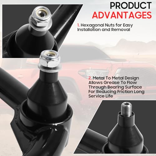 Autoptzxd 2-4" Front Upper Control Arms w/Ball Joint for 2004-2020 Ford F150, Suspension Adjustable Control Arm, Replacement OEM Factory/Stock Suspension Arms 2pcs - Image 5