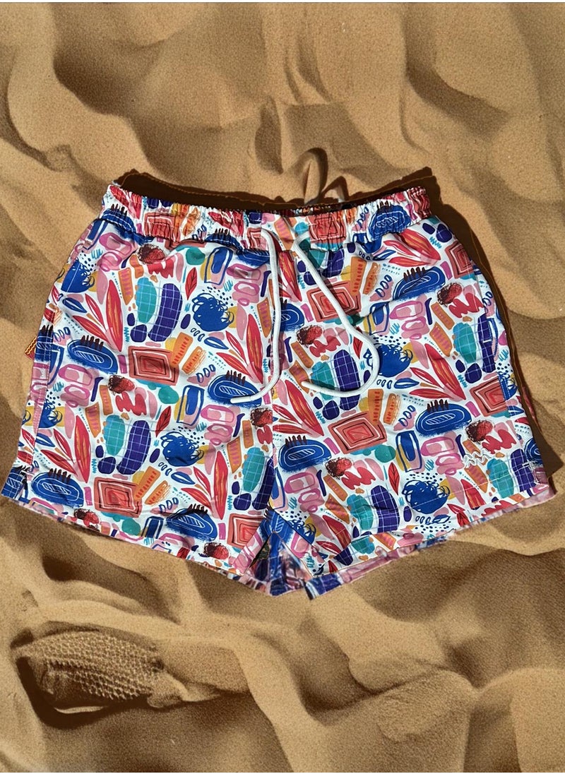 Generic - Colorful Printed Polyester Waterproof Swimming Wear. - Image 1