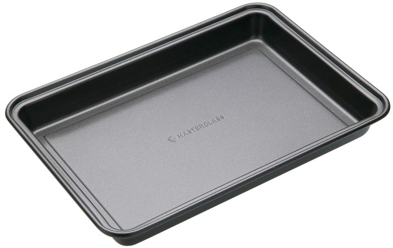 Master Class MasterClass Baking Tray for thinKitchen:, Non-Stick, Brownie Tin, Oven Tray for Traybakes, Carbon Steel, 34 x 20 cm, Grey - Image 1