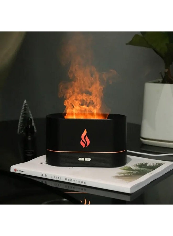 Melfi Colorful Flame Air Humidifier - Essential Oil Aroma Diffuser - Usb Rechargeable Aromatherapy Humidifier With Auto-Off Protection For Home,Office,Bedroom Etc - Image 1