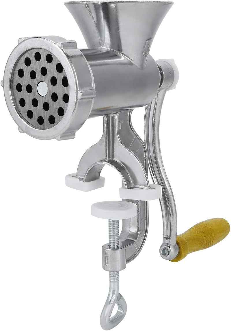 Manual Meat Grinder Household Sausage Maker, Solid Aluminum Alloy Hand Crank Meat Grinding Kit, Household Pork Mincer Sausage Maker Sausage Stuffer Funnel DIY Beef Burger - Image 1