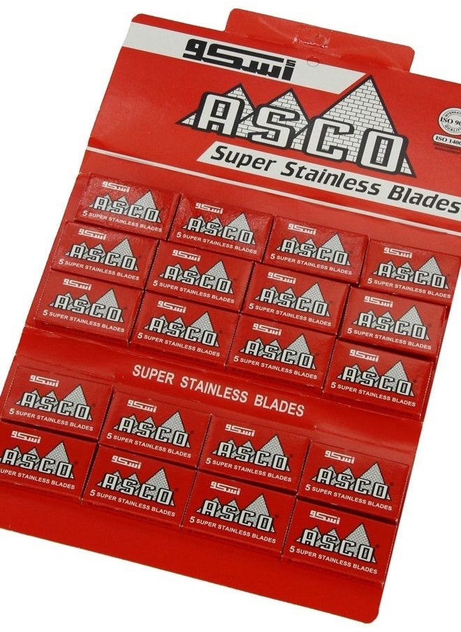 LORD RAZORS - 100 ASCO Super Stainless Double Edge Safety Razor Blades - Image 1