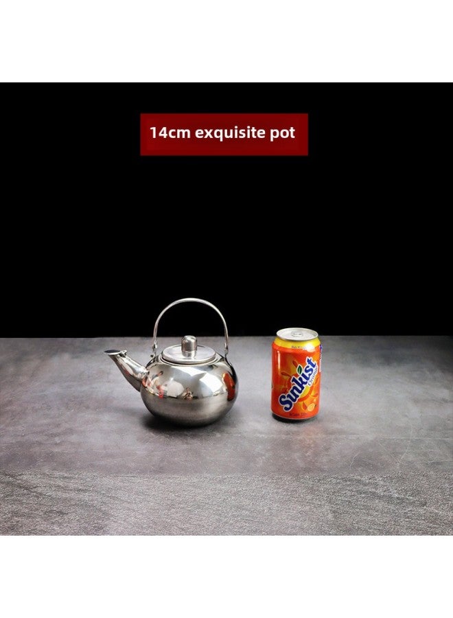 Special Offer Stainless Steel Teapot Restaurant Teapot With Strainer Household Kettle Large Capacity Hotel And Restaurant Kettle-Color:Free Engraving Starting From 10 Pieces-Capacity:Linglong Pot 14cm (1l) Can Be Used By 2-3 People  - Image 1
