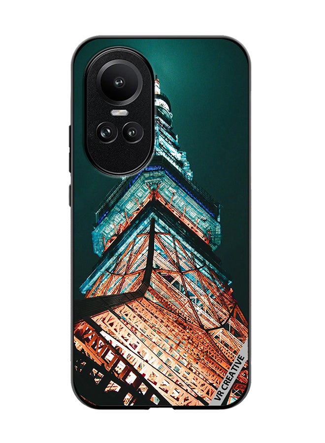 VR CREATIVE Protective Case Cover For Oppo Reno 10 Tokyo Tower Design Multicolour - Image 1
