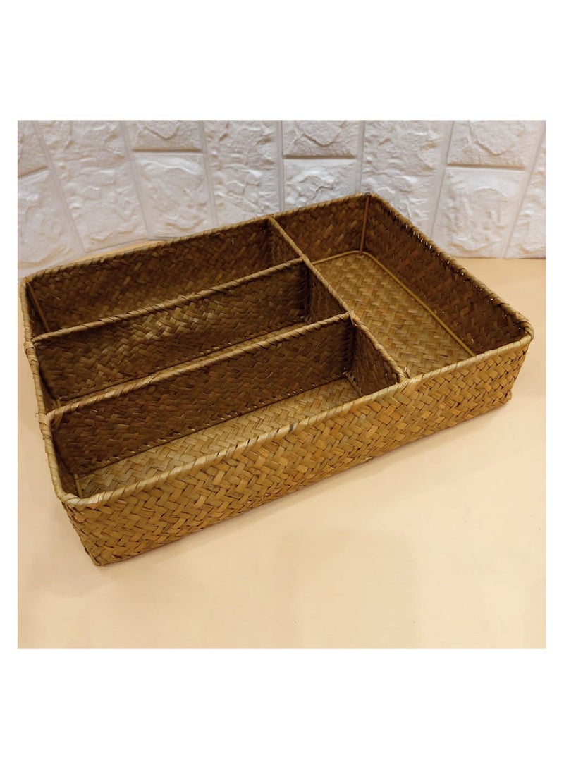 Straw basket organizer  - Image 4