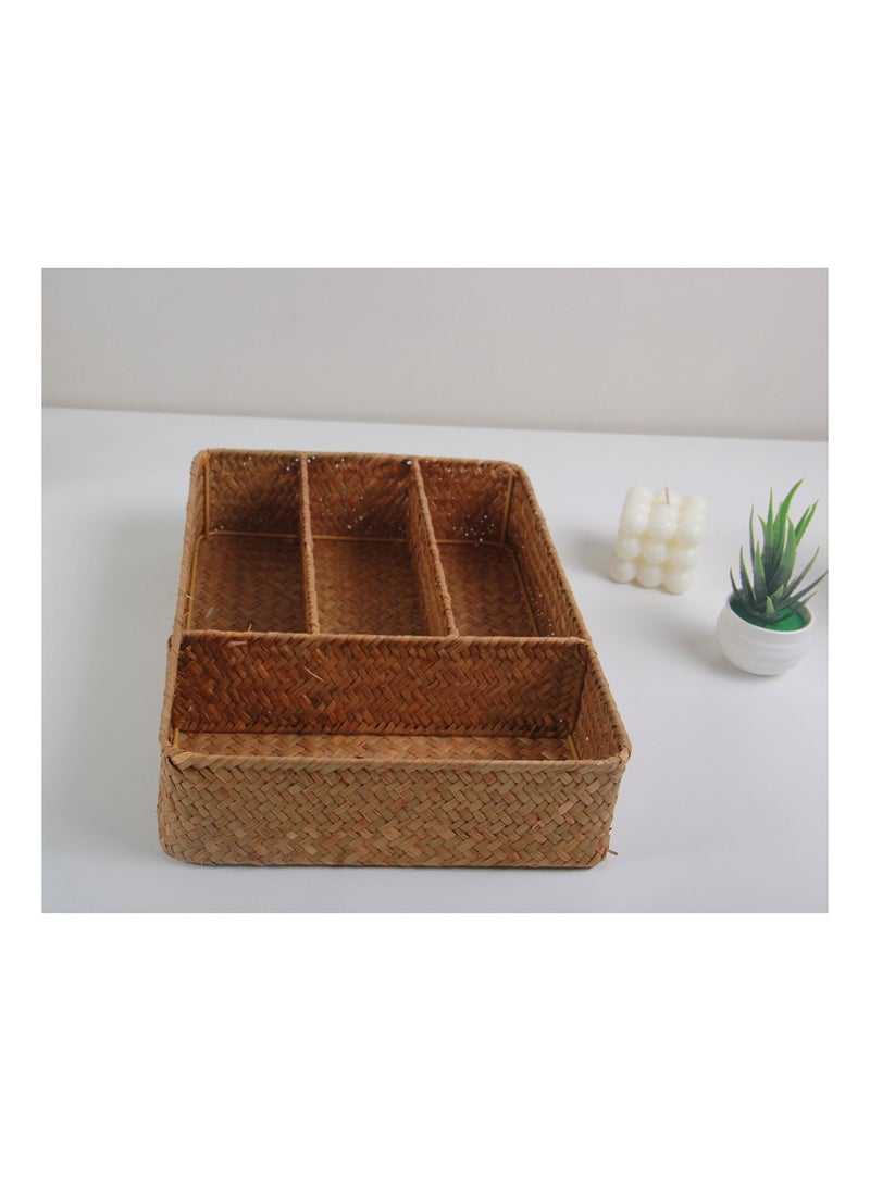 Straw basket organizer  - Image 5