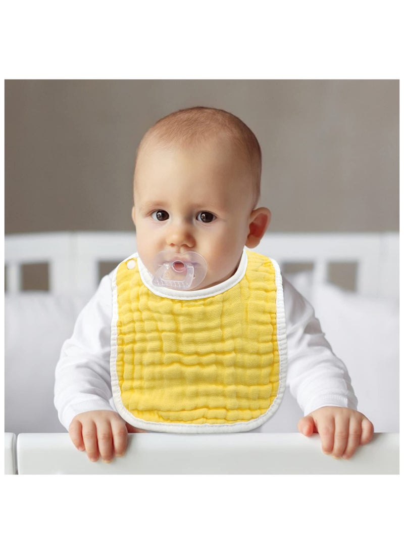 Mr. Penda 6 Pack Bibs Muslin, Baby Drool Bibs Lap shoulder Drool Cloths Adjustable Multi Use Scarf Bibs 8 Layer 100% Organic, Cotton With Super Absorbent Soft Drooling Bibs, Breathable for Boys Girls  - Image 5