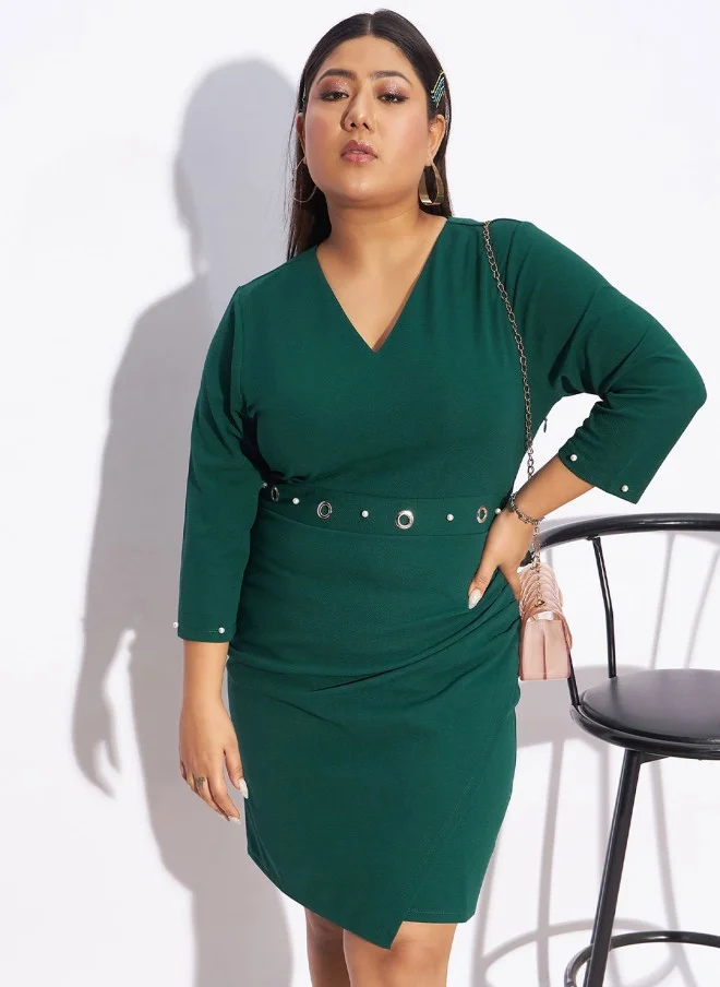 Green Sheath Dress for Women