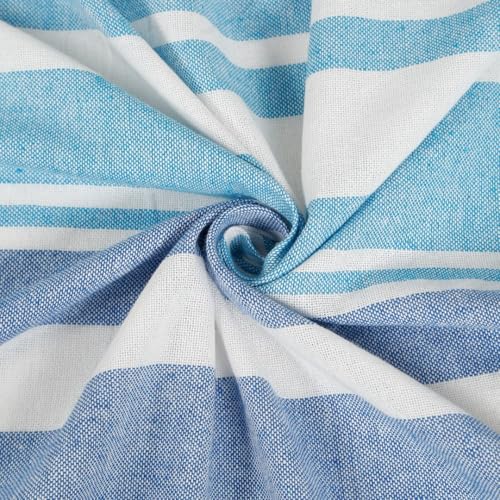 Värde 210 TC Cotton Double Bedsheet with 2 Pillow Cover | Handloom Bedsheets for Double Bed | Handmade Bedsheet | Warm Double Bedsheet for Winter | Breathable Size 90X100 Inches (Blue Angel) - Image 4
