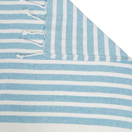 Värde 210 TC Cotton Double Bedsheet with 2 Pillow Cover | Handloom Bedsheets for Double Bed | Handmade Bedsheet | Warm Double Bedsheet for Winter | Breathable Size 90X100 Inches (Blue Angel) - Image 5