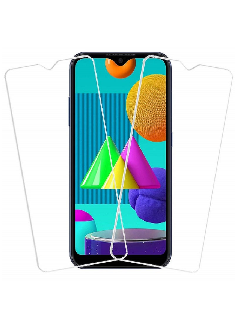 Super 2 Pieces Tempered Glass Screen Protector Clear Designed For Samsung Galaxy M01 Full Screen Coverage And Bubble Free - Image 1