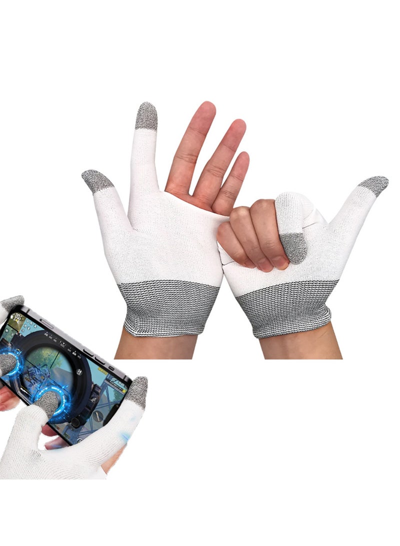 SYOSI E Sports Gaming Gloves, Gaming Finger Sleeves, Anti Sweat Breathable, Thumb Sleeves for Highly Sensitive Nano Silver Fiber Material + Nylon, for Touch Screen for PUBG Mobile Phone Games Accessories - Image 1