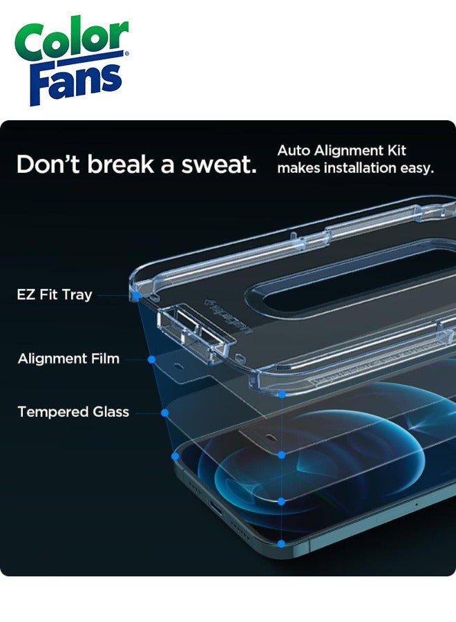 Color Fans GlasTR EZ FIT iPhone 12 Pro Max Tempered Glass Screen Protector - Image 2