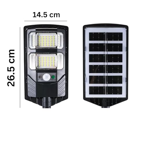 XERGY 50W Solar LED Street Light with Remote – 96 LEDs, Motion Sensor, Dusk to Dawn Sensor, IP67 Waterproof, 3W Solar Panel, 2000mAh Battery – Outdoor Lighting for Garden, Yard, Driveway, Garage - Image 3