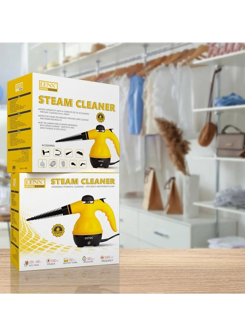 Denx - High Pressure Steam Cleaner, Portable Mini Steam Cleaner for Kitchen and Home Multi-color Yellow/Black/White - Image 1
