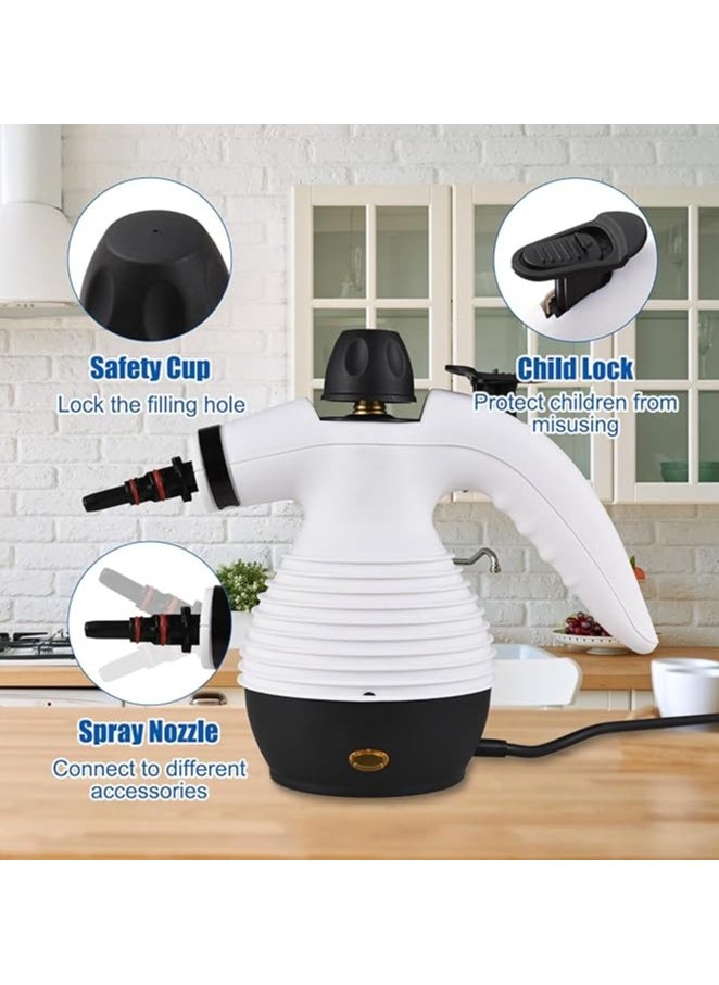 Denx - High Pressure Steam Cleaner, Portable Mini Steam Cleaner for Kitchen and Home Multi-color Yellow/Black/White - Image 1