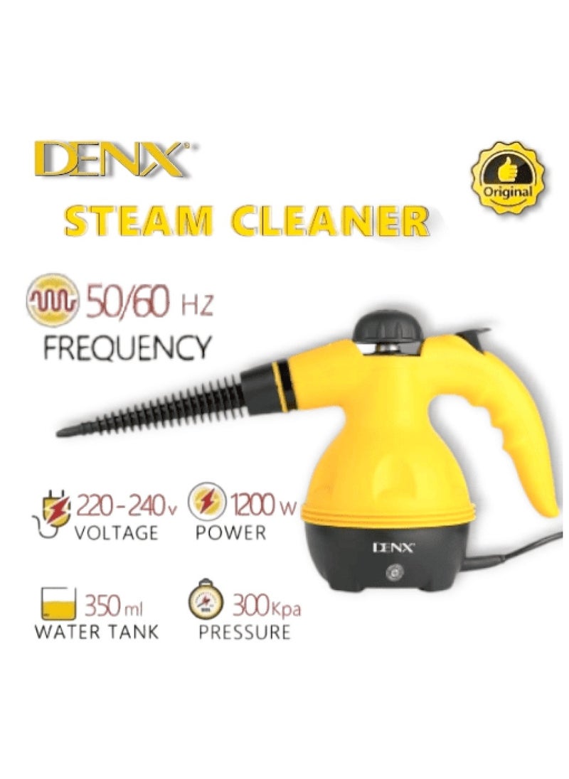 Denx - High Pressure Steam Cleaner, Portable Mini Steam Cleaner for Kitchen and Home Multi-color Yellow/Black/White - Image 1