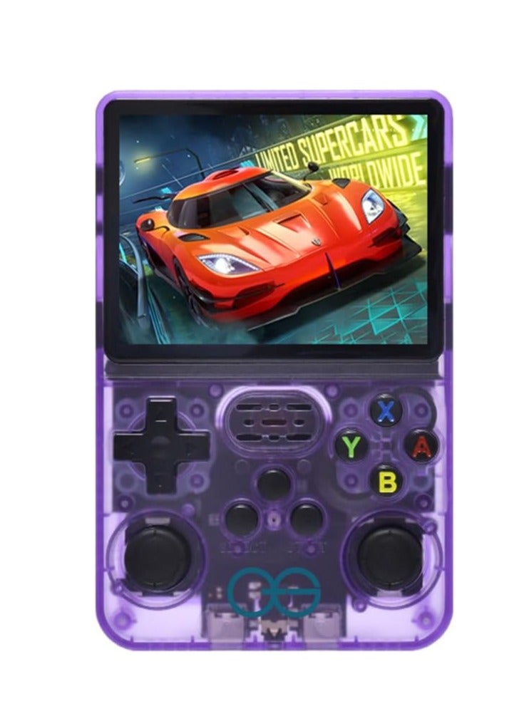 ANBERNIC R36S Retro Handheld Game Console with 3.5 Inch IPS HD Display, Linux System, 1000 Inbuilt Games, 64GB Game Card – Compact Pocket Video Game (Purple) - Image 1