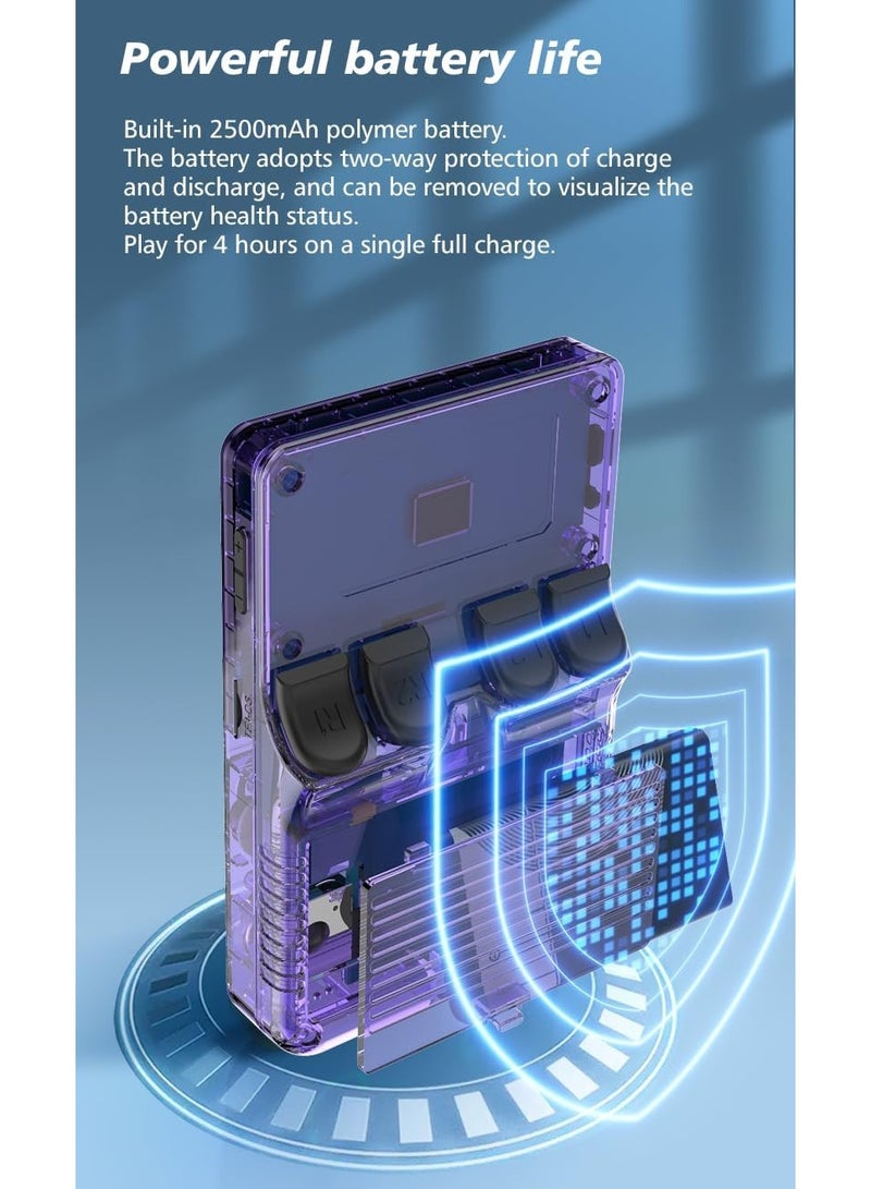 ANBERNIC R36S Retro Handheld Game Console with 3.5 Inch IPS HD Display, Linux System, 1000 Inbuilt Games, 64GB Game Card – Compact Pocket Video Game (Purple) - Image 3