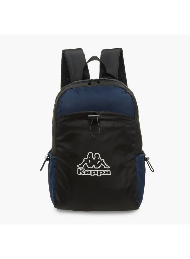 Kappa Boys Logo Print School Backpack with Adjustable Straps and Zip Closure - 17x31x43 cm