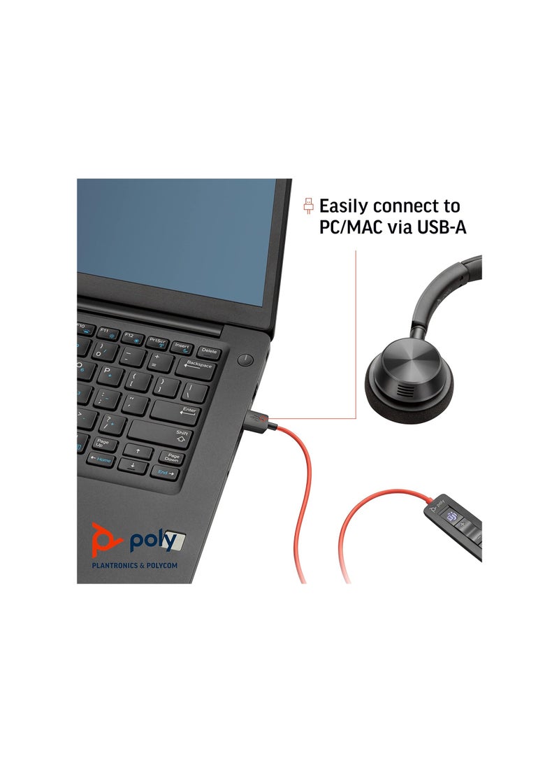 Plantronics BLACKWIRE 3320, BW3320-M USB-A - Image 3